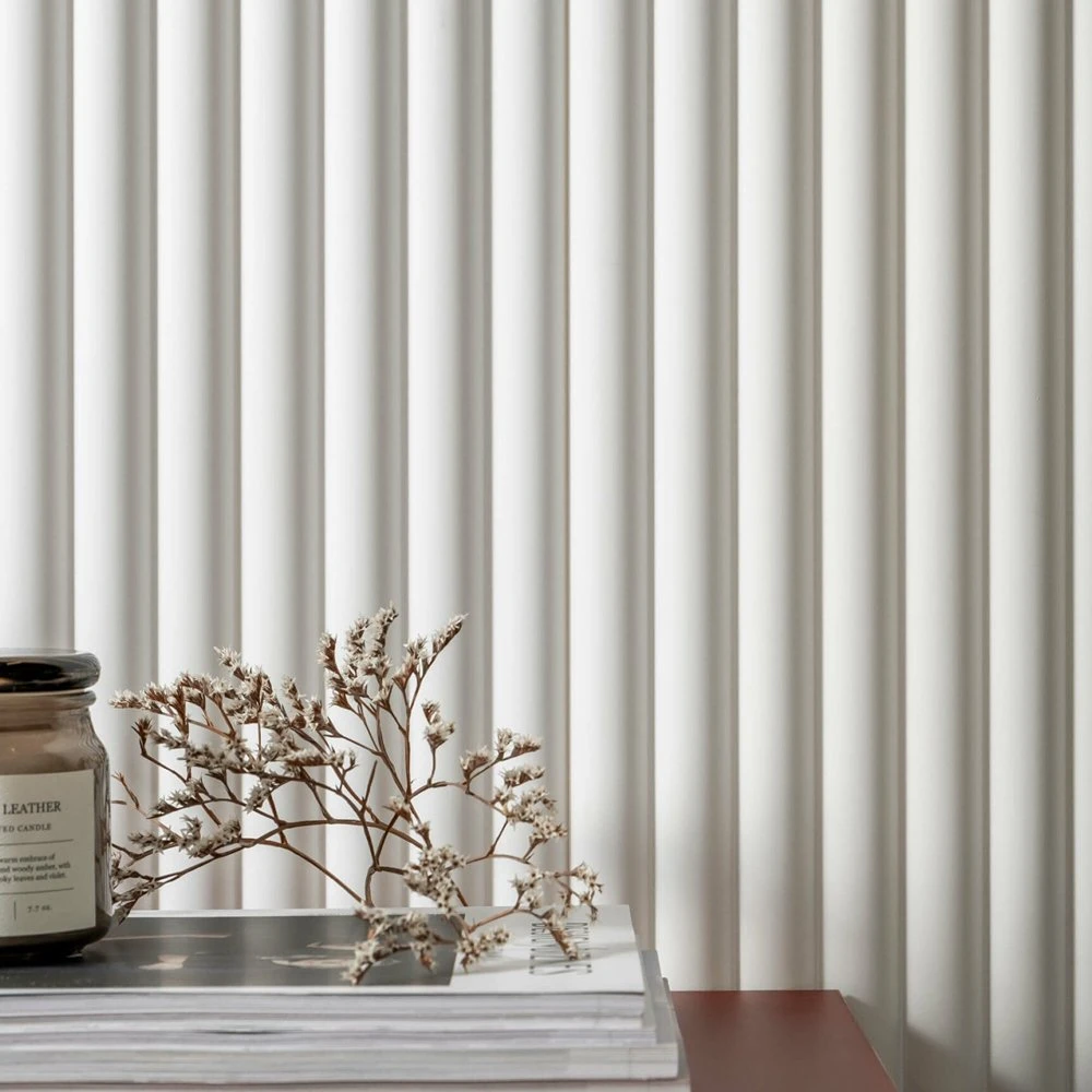 Panou riflat Polimer Rigid Polyforce Mardom Duna WP001 2700x247x132 Alb Mat [2]