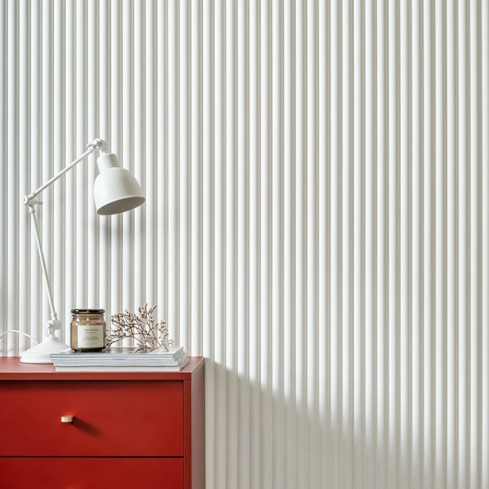 Panou riflat Polimer Rigid Polyforce Mardom Duna WP001 2700x247x132 Alb Mat [3]