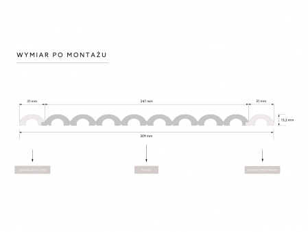 Capat dreapta panou riflat Polimer Rigid Polyforce Mardom Duna WP001RT 2000x31x132 Alb Mat [2]