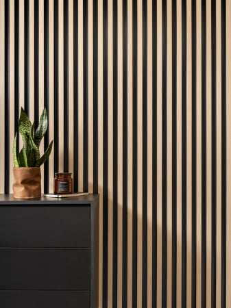 PROFILE DECORATIVE - Panou riflat Polimer Rigid Polyforce Mardom Largo 2700x115x20mm L0302 Light Oak