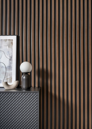 PROFILE DECORATIVE - Panou riflat Polimer Rigid Polyforce Mardom Largo 2700x115x20mm L0304 Dark Oak