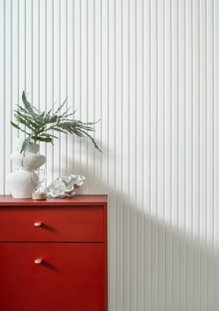 PROFILE DECORATIVE - Panou riflat Polimer Rigid Polyforce Mardom Medio 2000x121x12mm L0201T Alb Mat
