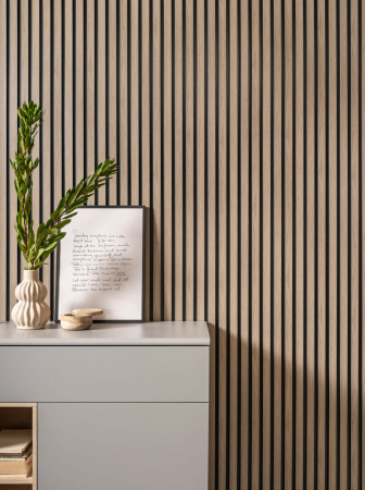 PROFILE DECORATIVE - Panou riflat Polimer Rigid Polyforce Mardom Medio 2700x121x12mm L0203 Grey Oak