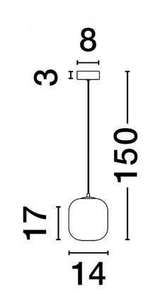 Pendul AELIA Nova Luce 9009140 LED 3 W, 478 lm, 3000K IP20 Black Smokey Gray [3]