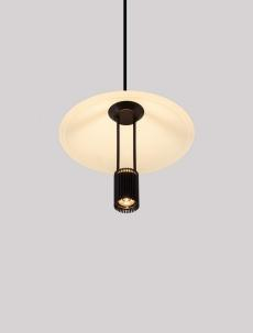 ILUMINAT - Pendul Nova Luce ANAFI 9695276 Sandy Black Carbon Steel, Aluminium,Acrylic & Glass LED 8W 425lm 3000K IP20