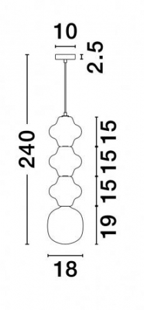 Pendul Nova Luce CLIO 9009118 Matt White Metal Base Pink, Blue & Yellow Ceramic & Acid Opal Glass E14 1x5W IP20 [3]