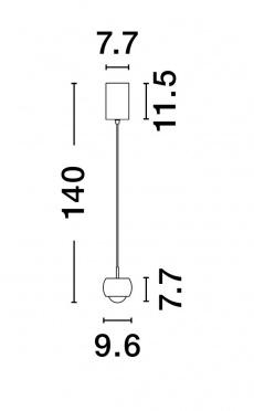 Pendul CONGA Nova Luce 9002072 LED 13 W , 922 lm, 3000K IP20 Gray [2]