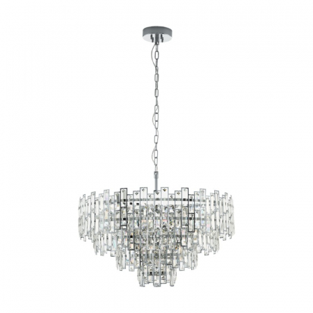 BF LUSTRE - Candelabru cristal EGLO CALMEILLES 1 39627, E14 10X25W Ø780mm, Crom