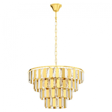 BF LUSTRE - Candelabru cristal EGLO ERSEKA 99097, E14 7X40W Ø485mm, Alama/auriu