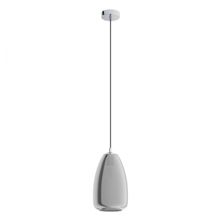 Pendul EGLO Alobrase, 1XE27, 1X40W, Otel, Crom/Alb - 98615