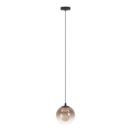 Pendul EGLO Ariscani 1 901923 E27 1X60W 220-240V,50/60Hz H 1100mm x Ø200mm otel negru sticla vaporizata alama IP20 [3]