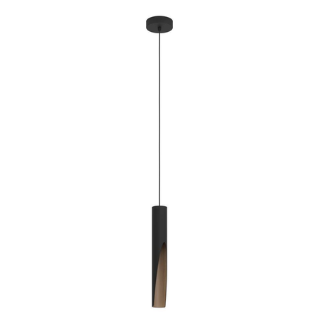 Pendul EGLO Barbotto 900874 GU10 1X4,5W 220-240V,50/60Hz H 1100mm x Ø60mm otel/lemn negru/maro  IP20