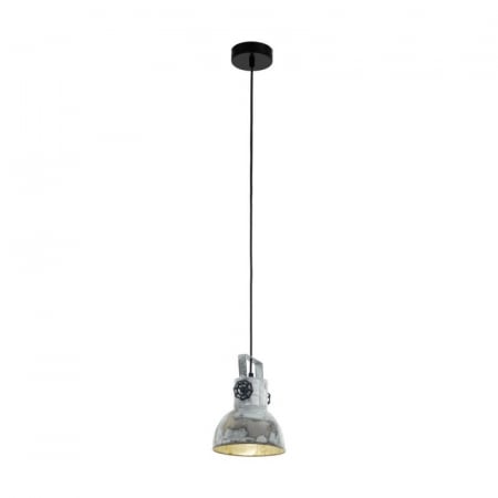 BF PENDULE - Pendul EGLO BARNSTAPLE 49619, E27 1X40W Ø175mm, Negru, zinc uzat, patina maro