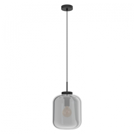 BF PENDULE - Pendul EGLO BULCIAGO 39673, E27 1X40W Ø250mm, Negru, negru transparent