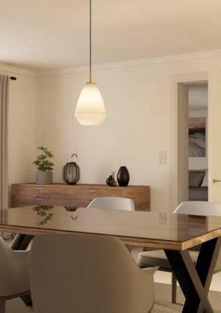 Pendul EGLO Caprarola 900812 E27 1X40W 220-240V,50/60Hz H 1100mm x Ø200mm otel alama periata sticla satinata sandy IP20 [5]