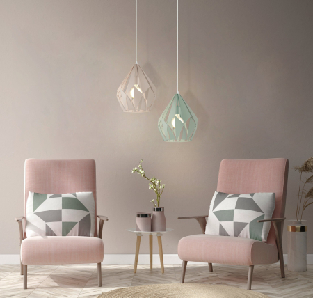 Pendul EGLO Carlton-P 49024 E27 1X60W 220-240V,50/60Hz H 1500mm x Ø310mm otel apricot  IP20 [3]