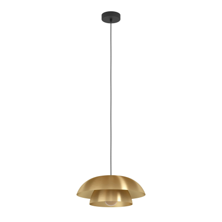 Pendule - Pendul EGLO Cenciara 900849 E27 1X40W 220-240V,50/60Hz H 1100mm x Ø400mm otel negru otel alama periata/gold IP20