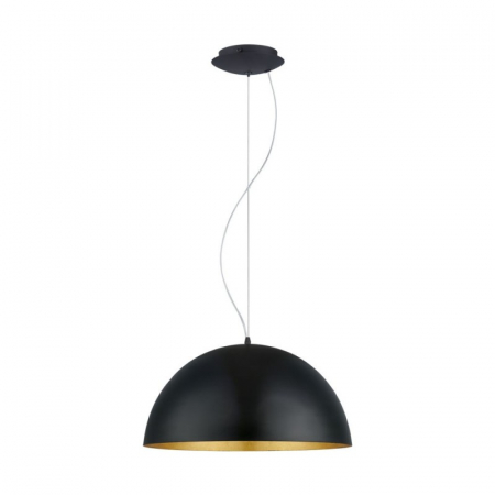 BF PENDULE - Pendul EGLO Gaetano 1 94936 E27 1X60W 220-240V,50/60Hz H 1500mm x Ø530mm otel negru/gold  IP20