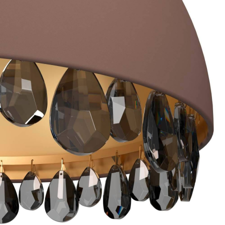 Pendul EGLO Gaetano 2 39948 E27 1X40W 220-240V,50/60Hz H 1500mm x Ø450mm otel mocha sticla cristal/otel mocha/gold IP20 [1]