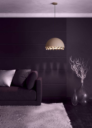 Pendul EGLO Gaetano 2 39948 E27 1X40W 220-240V,50/60Hz H 1500mm x Ø450mm otel mocha sticla cristal/otel mocha/gold IP20 [4]