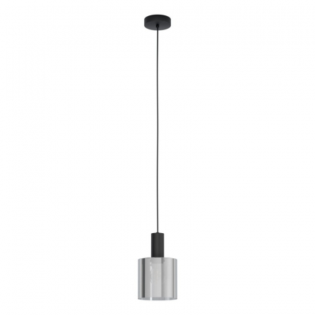 BF PENDULE - Pendul EGLO GOROSIBA 98752, E27 1X40W Ø150mm, Negru, sticla aburita, negru transparent