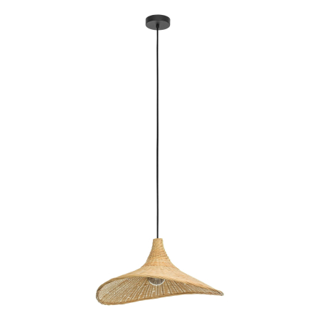 Pendule - Pendul EGLO Haxey 43869 E27 1X40W 220-240V,50/60Hz H 1100mm x Ø500mm otel negru lemn natur IP20