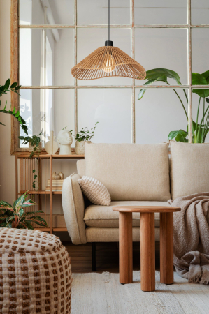 Pendul EGLO Lavister 44072 E27 1X60W 220-240V,50/60Hz H 1100mm x Ø390mm otel negru hartie natur IP20 [1]