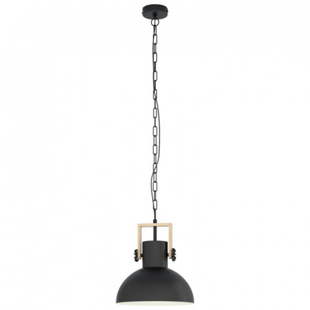 Pendul EGLO LUBENHAM 43162, E27 1X28W 300mm, Otel, lemn, negru, maro