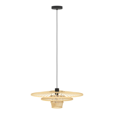 Pendul EGLO Lydney 44012 E27 1X40W 220-240V,50/60Hz H 1100mm x Ø570mm otel negru lemn maro IP20 [3]