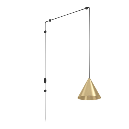 Pendul EGLO Narices 900975 E27 1X40W 220-240V,50/60Hz L 180mm x H 1420mm otel negru/alama periata  IP20