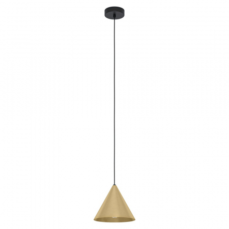 Pendul EGLO Narices 99591 E27 1X40W 220-240V,50/60Hz H 1100mm x Ø220mm otel negru otel alama periata/gold IP20