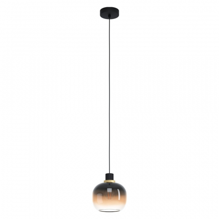 BLACK FRIDAY 2024 - Pendul EGLO OILELLA 99614, E27 40W, Otel, Negru, Alama, Sticla aburita