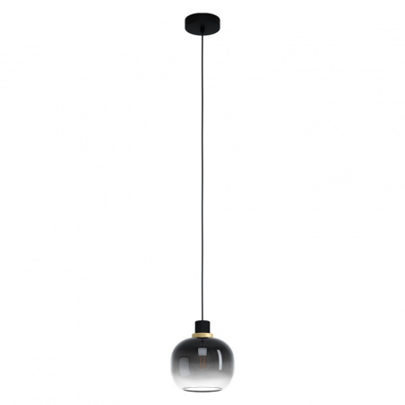 BLACK FRIDAY 2024 - Pendul EGLO OILELLA 99616, E27 40W, Otel, Negru, Alama, Sticla aburita