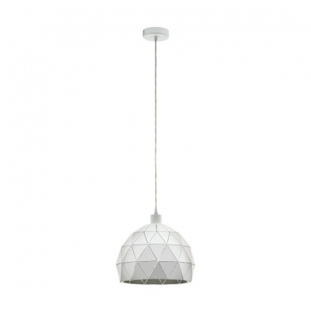 Pendul EGLO Roccaforte, 1xE27, 1x60W, Otel, Alb - 97854 [1]