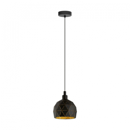 BLACK FRIDAY - Pendul EGLO ROCCAFORTE, E14, 1X40W, Ø170mm, Otel, Negru - 33345