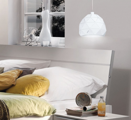 Pendul EGLO ROCCAFORTE, E14, 1X40W, Ø170mm, Otel, Alb - 33344 [1]