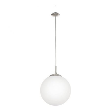 EGLO INTERIOR - Pendul EGLO Rondo, 1XE27, 1X60W, Nichel Mat/Opal Mat - 85263 01-1066 redo
