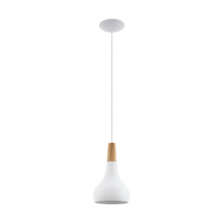 Pendul EGLO Sabinar, 1xE27, 1x60W, Otel, Alb/Maro - 96981