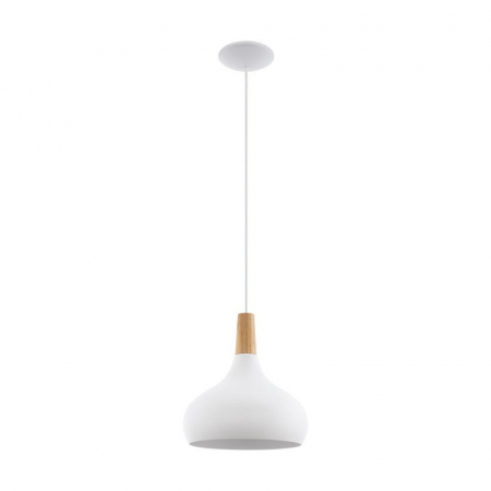 Pendul EGLO Sabinar, 1xE27, 1x60W, Otel, Alb/Maro - 96982