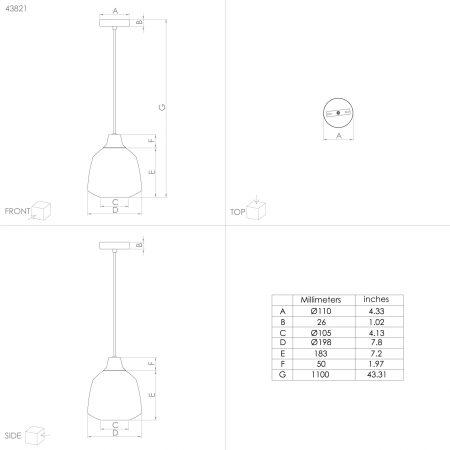 Pendul EGLO Sedbergh E27 1x40W  lm Metal Black IP20 [2]