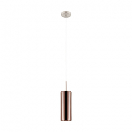 BF PENDULE - Pendul EGLO SELVINO 98698, E27 1X15W Ø100mm, Nichel mat, sticla aburita, cupru