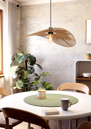 Pendul EGLO Siruela 31991 E27 1X42W 220-240V,50/60Hz L 560mm x l 400mm x H 1100mm otel negru hartie natur IP20 [3]