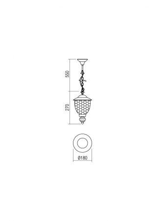 Pendul exterior SMARTER MATERA 9632 E27 1x42W Metal  IP33 [1]