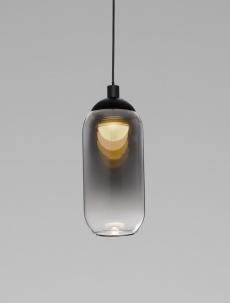 Lustre - Pendul Nova Luce KITA 9236205 Sandy Black Steel & Smoke Glass LED 6W 457lm 3000K IP20
