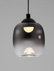 Lustre - Pendul Nova Luce KITA 9236206 Sandy Black Steel & Smoke Glass LED 6W 457lm 3000K IP20