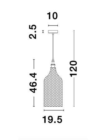 Pendul MAROU Nova Luce 9113711 1xE27 IP20 Matt Black [2]