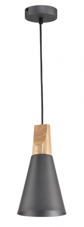 Pendul Maytoni Bicones P359-PL-140-C E27 1x60W -  Metal/Wood Grey/Brass IP20 [3]