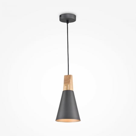 Pendule - Pendul Maytoni Bicones P359-PL-140-C E27 1x60W -  Metal/Wood Grey/Brass IP20