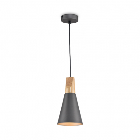 Pendul Maytoni Bicones P359-PL-140-C E27 1x60W -  Metal/Wood Grey/Brass IP20 [2]