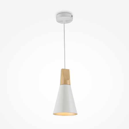 Pendule - Pendul Maytoni Bicones P359-PL-140-W E27 1x60W -  Metal/Wood White/Brass IP20